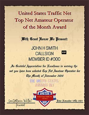 TOP OP of the Month Certificate